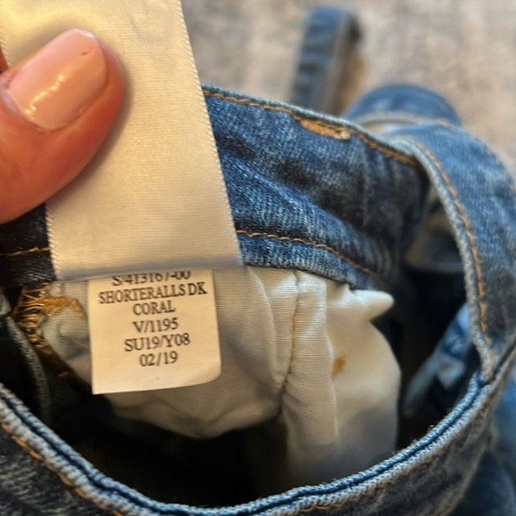 Old Navy Sz M Dark Wash Women’s Shortalls Overalls Summer Essential - Picture 7 of 7